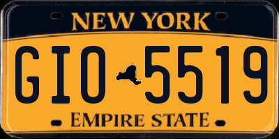 NY license plate GIO5519