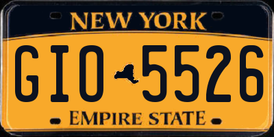 NY license plate GIO5526