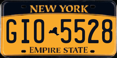 NY license plate GIO5528