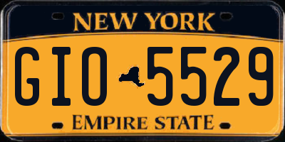 NY license plate GIO5529