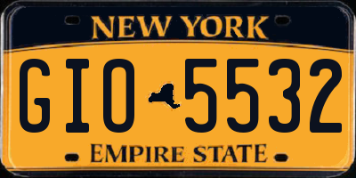 NY license plate GIO5532