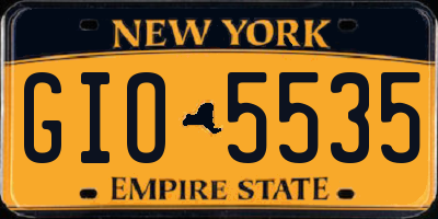 NY license plate GIO5535