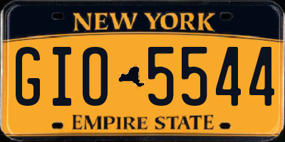 NY license plate GIO5544