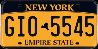NY license plate GIO5545