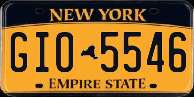 NY license plate GIO5546