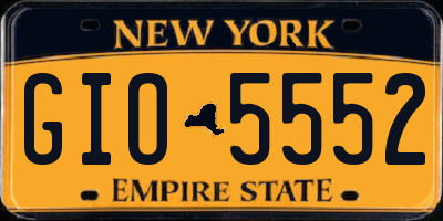 NY license plate GIO5552