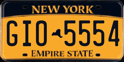 NY license plate GIO5554