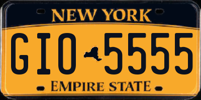 NY license plate GIO5555