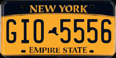 NY license plate GIO5556