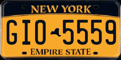 NY license plate GIO5559
