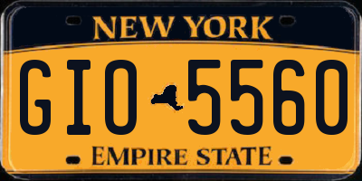 NY license plate GIO5560
