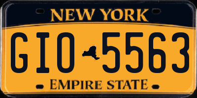 NY license plate GIO5563