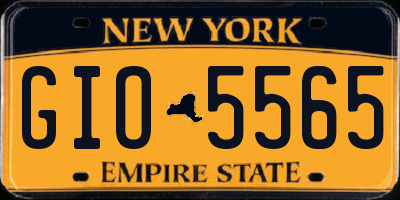 NY license plate GIO5565
