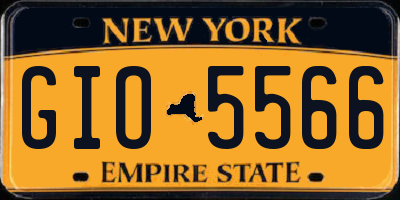 NY license plate GIO5566