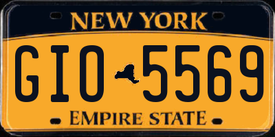 NY license plate GIO5569