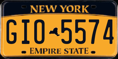 NY license plate GIO5574