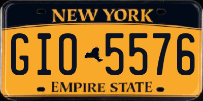 NY license plate GIO5576