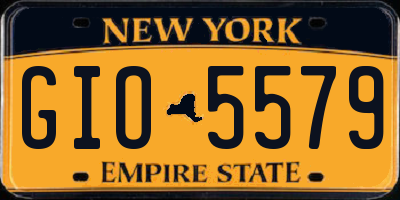 NY license plate GIO5579