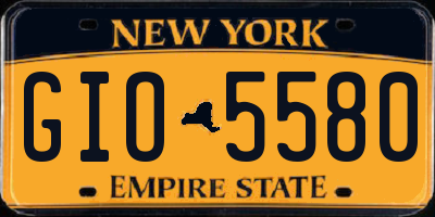 NY license plate GIO5580