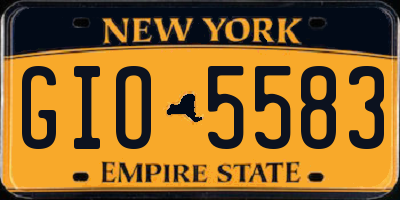 NY license plate GIO5583