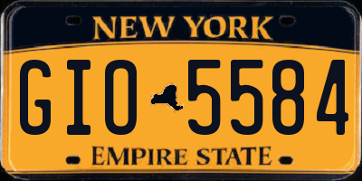 NY license plate GIO5584