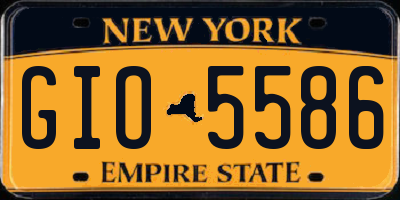 NY license plate GIO5586