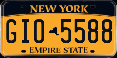 NY license plate GIO5588