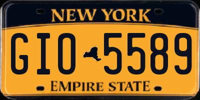 NY license plate GIO5589