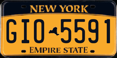 NY license plate GIO5591