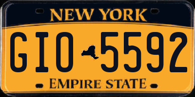 NY license plate GIO5592