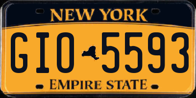 NY license plate GIO5593