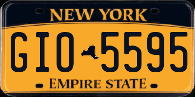 NY license plate GIO5595