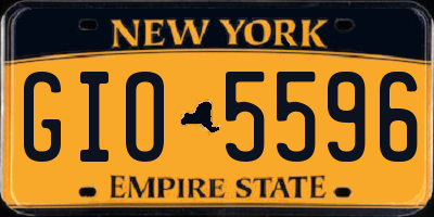 NY license plate GIO5596