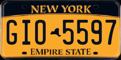 NY license plate GIO5597