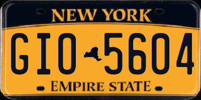 NY license plate GIO5604