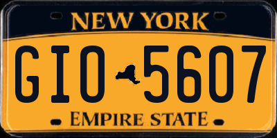 NY license plate GIO5607