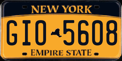NY license plate GIO5608