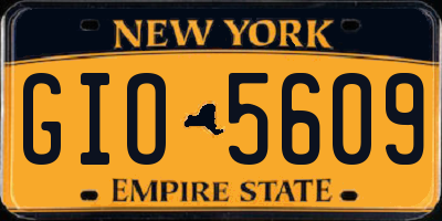 NY license plate GIO5609