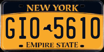 NY license plate GIO5610
