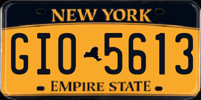 NY license plate GIO5613