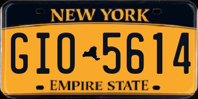 NY license plate GIO5614