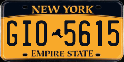 NY license plate GIO5615