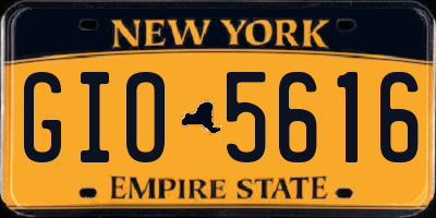 NY license plate GIO5616