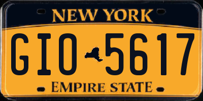 NY license plate GIO5617