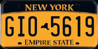 NY license plate GIO5619