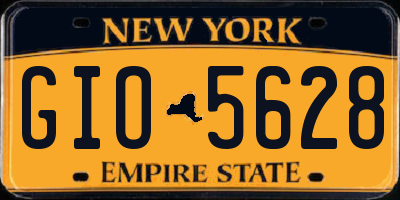 NY license plate GIO5628