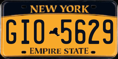 NY license plate GIO5629