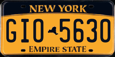 NY license plate GIO5630