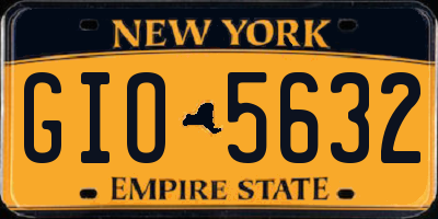 NY license plate GIO5632