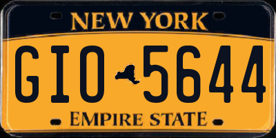 NY license plate GIO5644